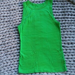 Bright green high neck tank